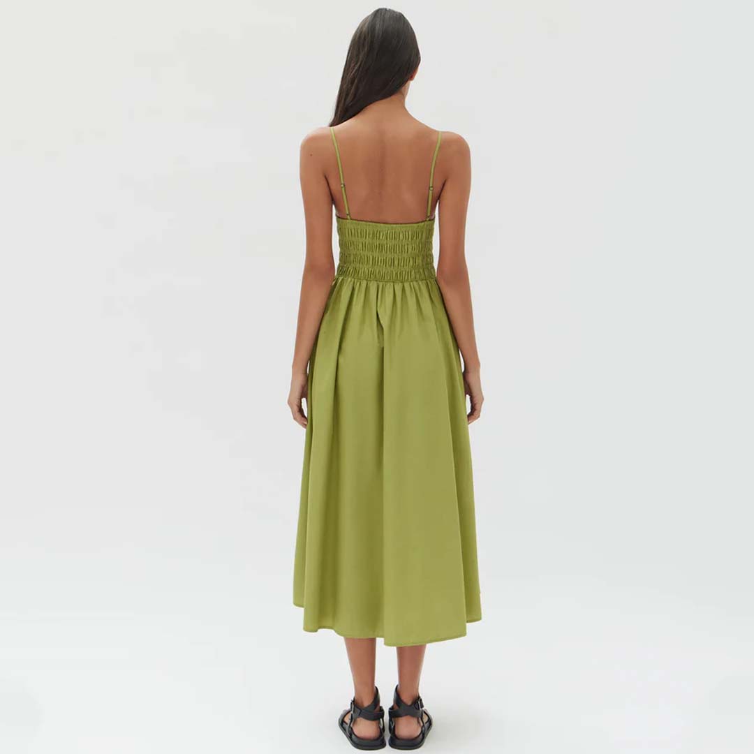 AUBREY ROUCHED DRESS | AGAVE