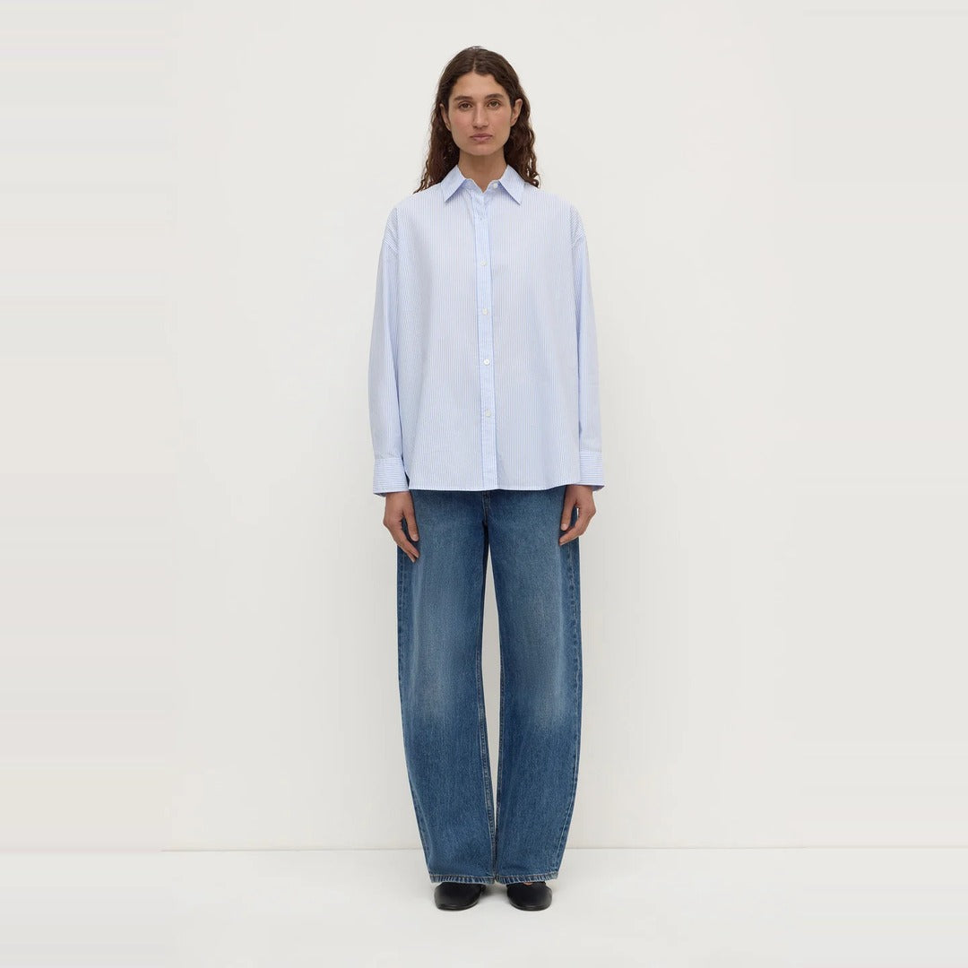 Avoca Stripe Long Sleeve Shirt | Blue White Stripe