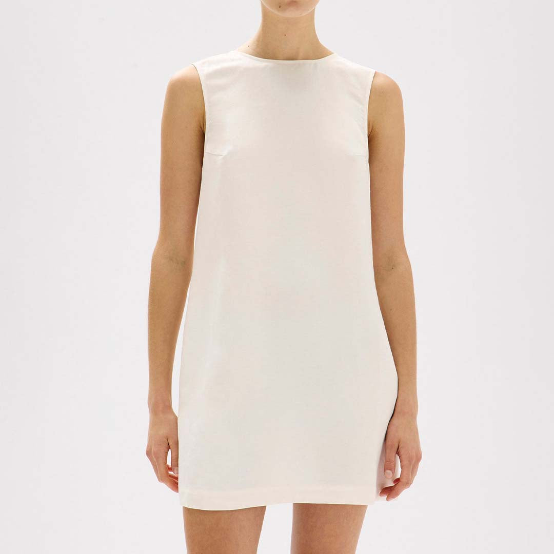 BRIDGET LINEN SILK MINI DRESS | CREAM