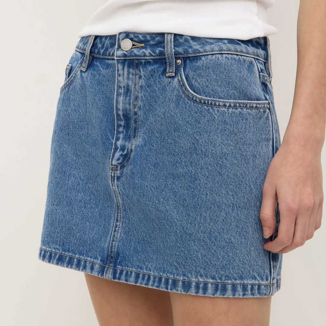 Callista Denim Mini Skirt | Dark Stone
