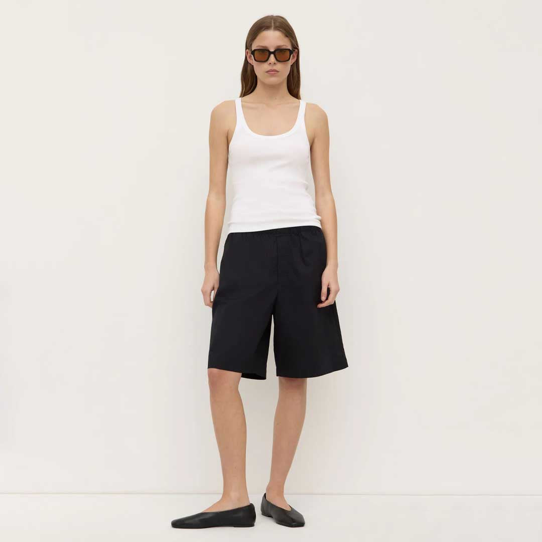 Charlie Rib Tank | White