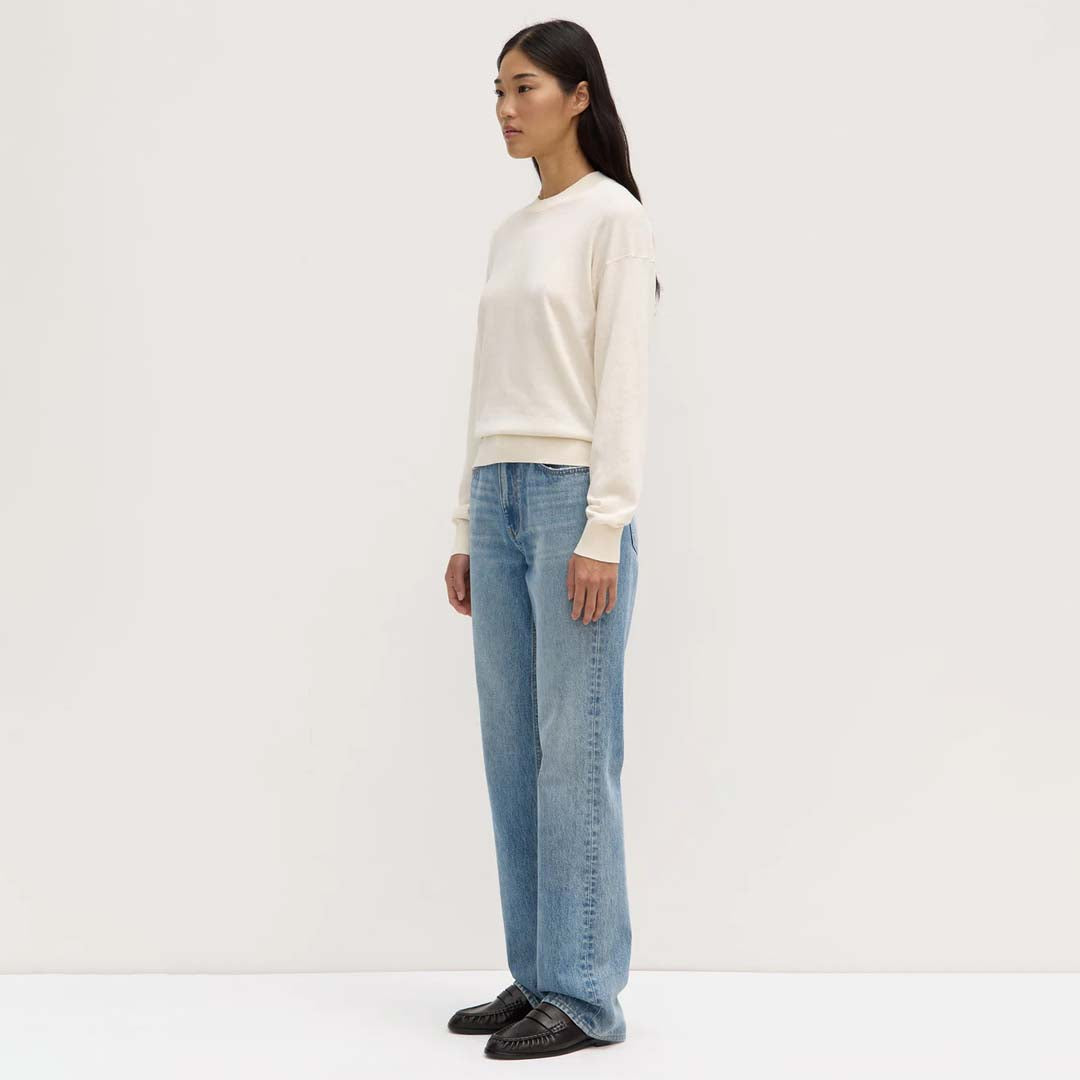 Cotton Cashmere Sweater | Cream