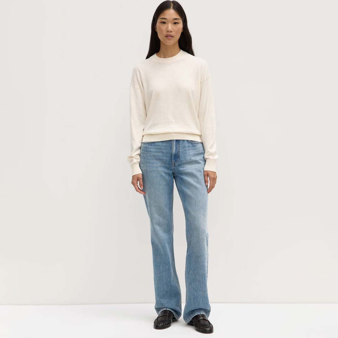 Cotton Cashmere Sweater | Cream