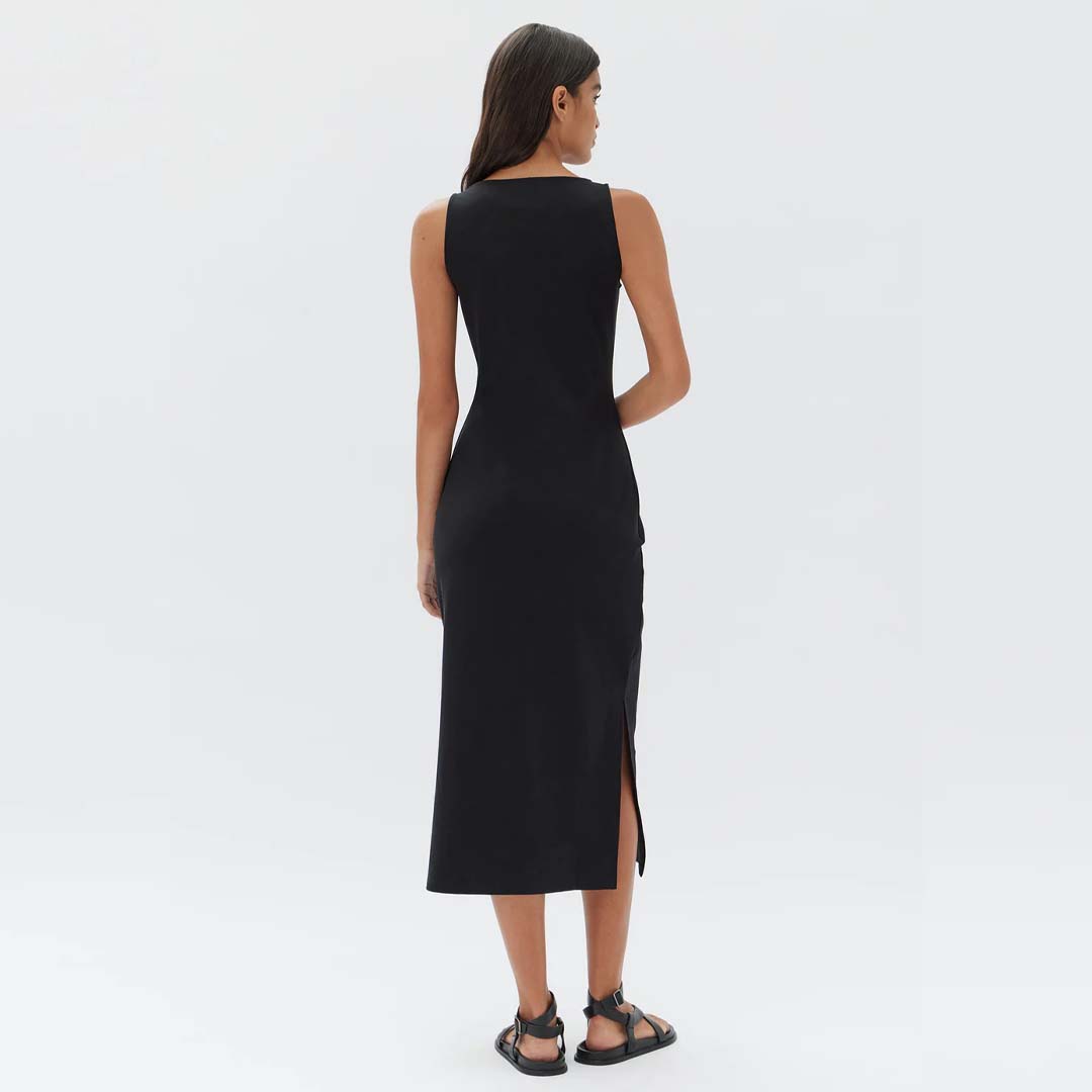 CYBIL BATEAU DRESS | BLACK