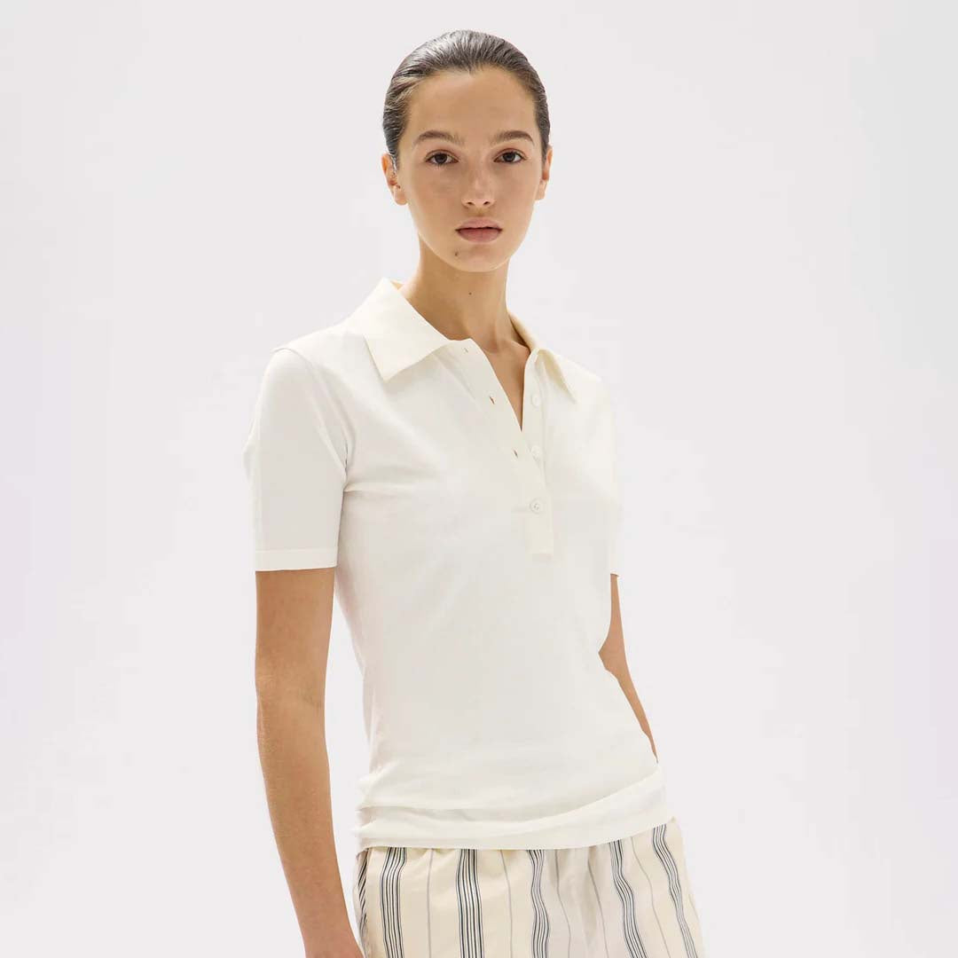 EMMEKINE KNIT POLO | CREAM