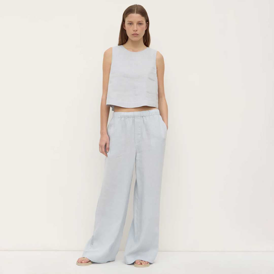 Estelle Linen Top | Cloud