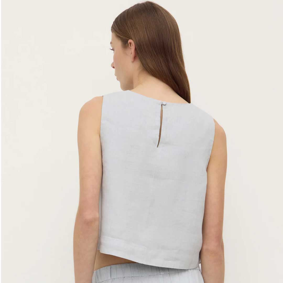 Estelle Linen Top | Cloud