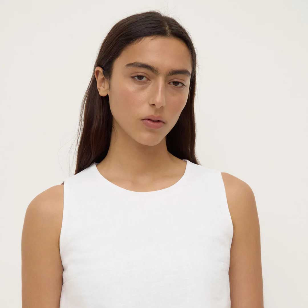 Estelle Linen Top | White