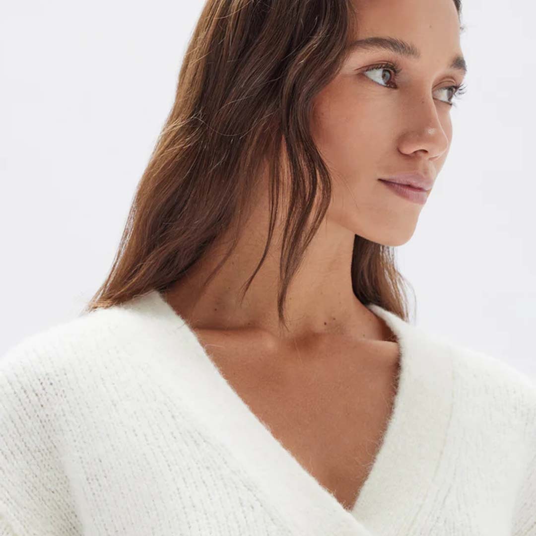 EVI WOOL KNIT CARDIGAN | CREAM