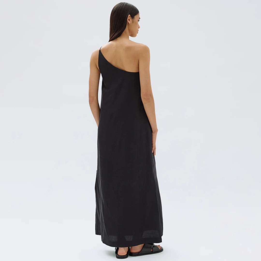 FARRIDAY SILK LINEN DRESS | BLACK