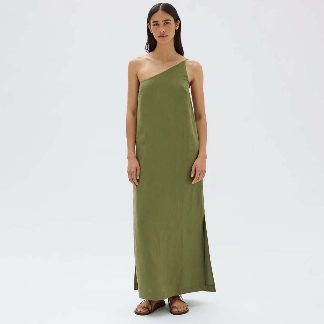 FARRIDAY SILK LINEN DRESS | PANDAN