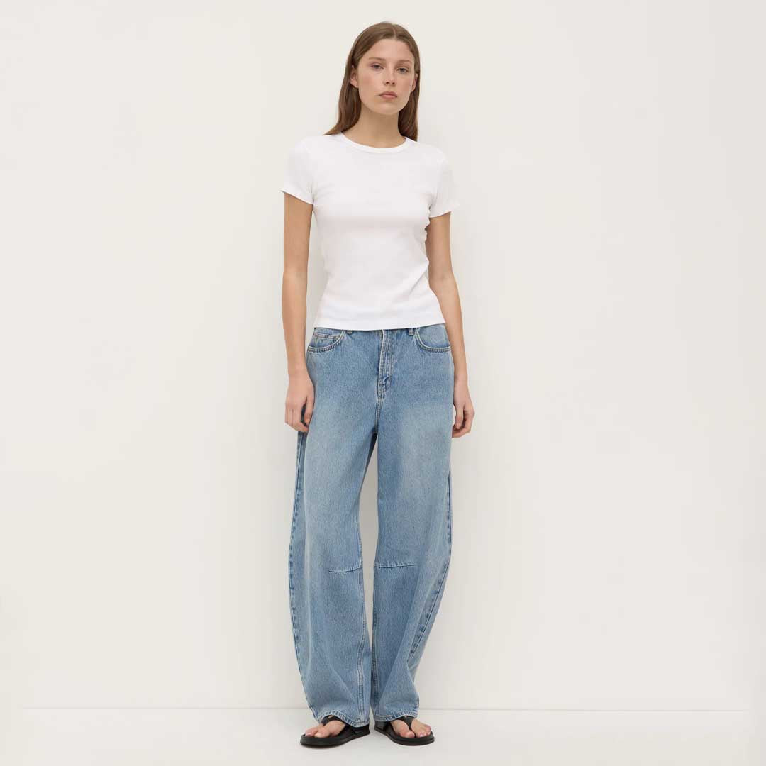 Linley Rib Tee | White