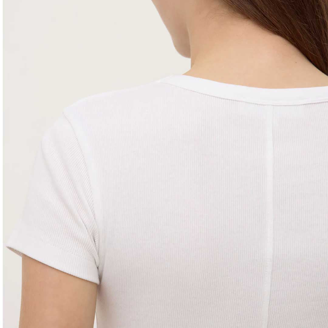 Linley Rib Tee | White