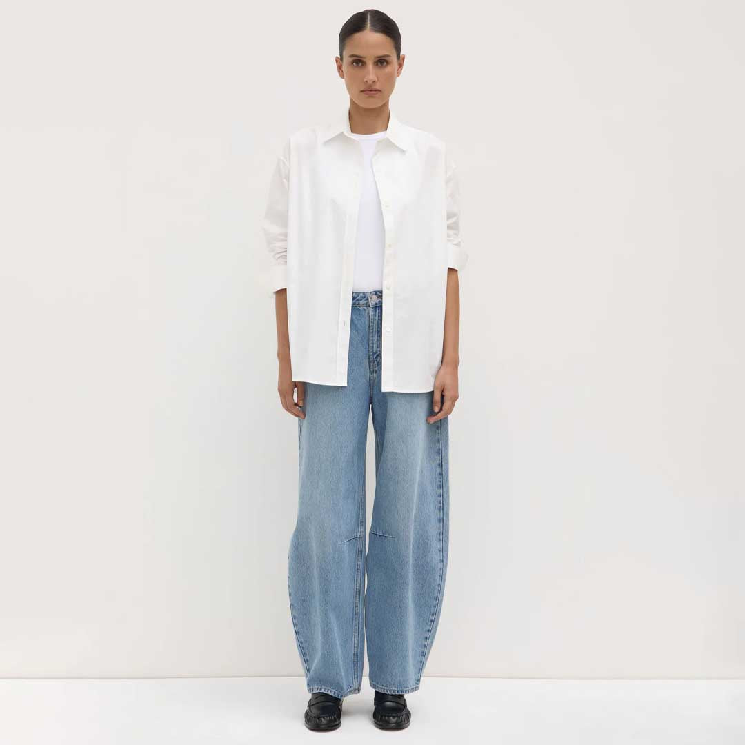 Marigold Poplin Shirt | White