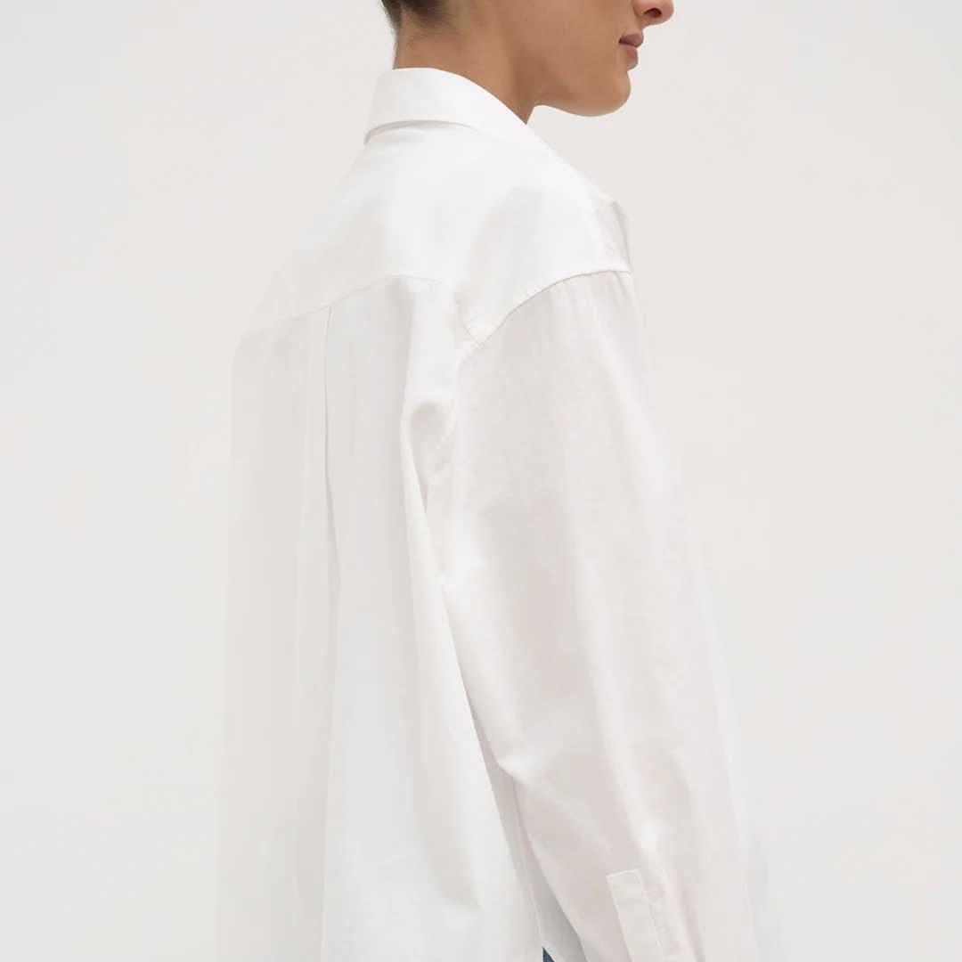 Marigold Poplin Shirt | White