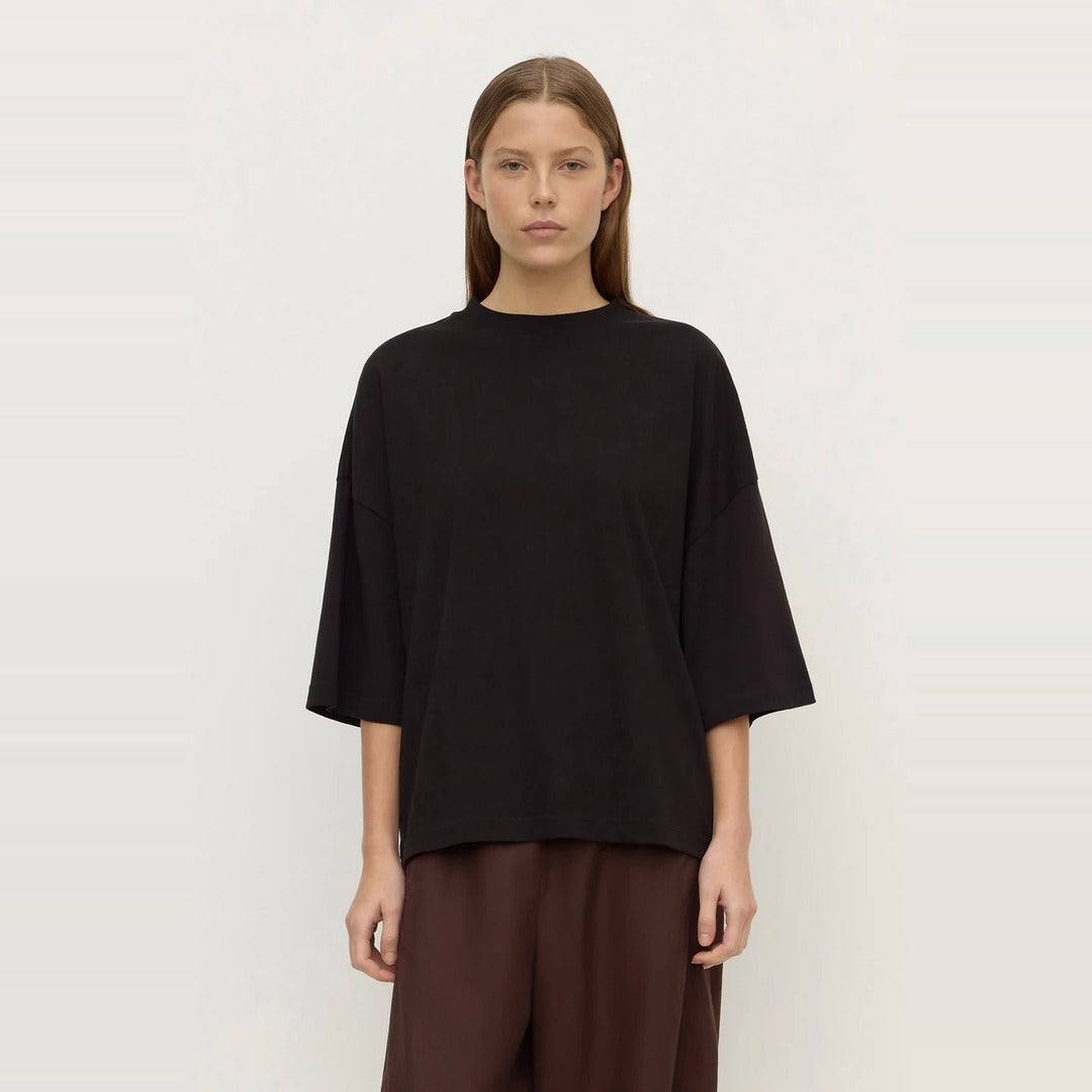 Max Cotton Oversized Tee | Black