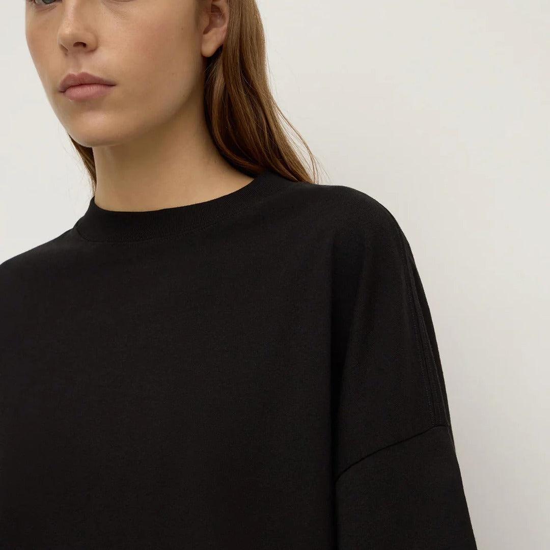 Max Cotton Oversized Tee | Black