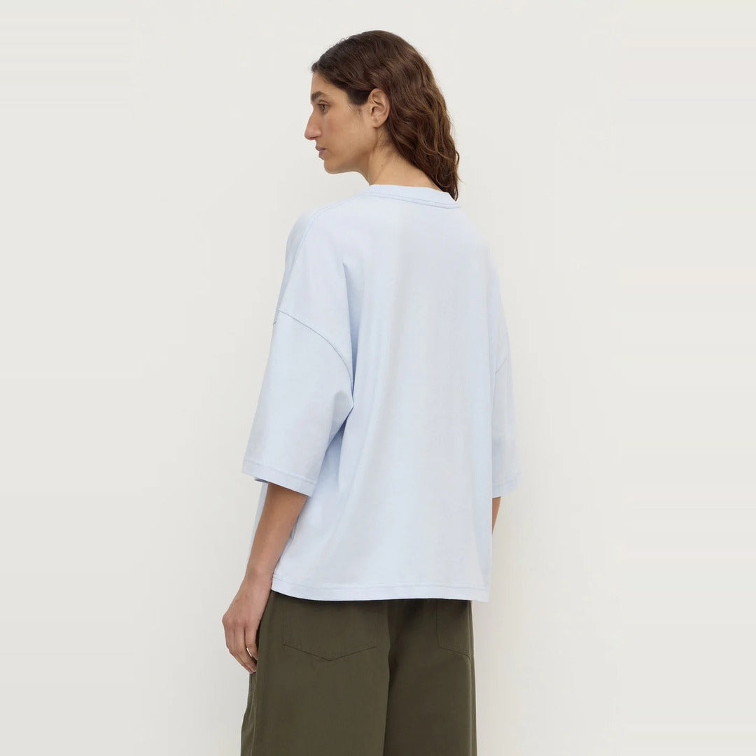 Max Cotton Oversized Tee | Powder Blue