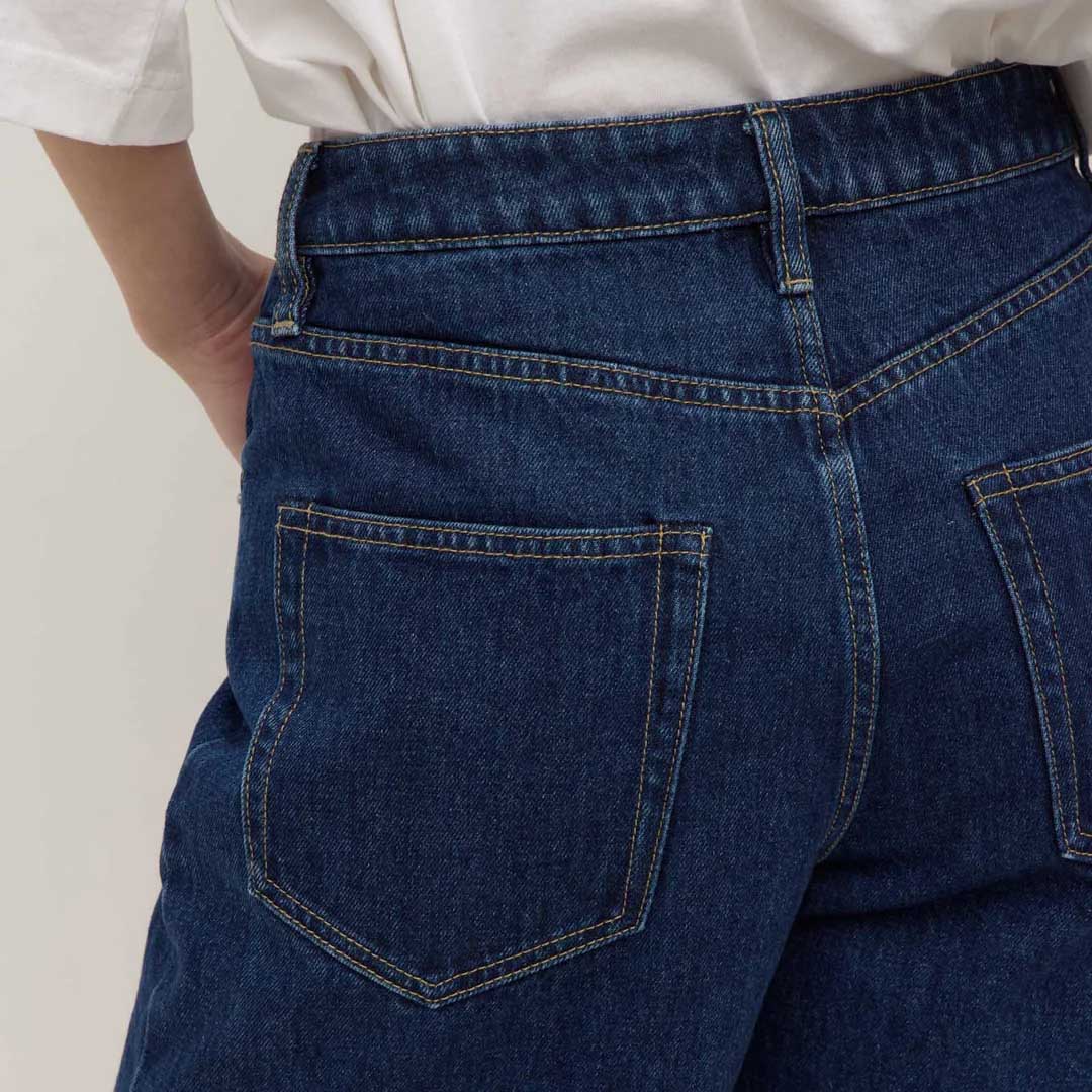 Mid Rise Vintage Denim Short | Dark Stone