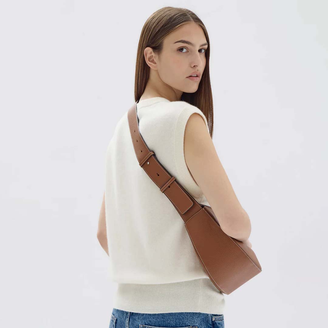 PIA LEATHER BAG | TAN