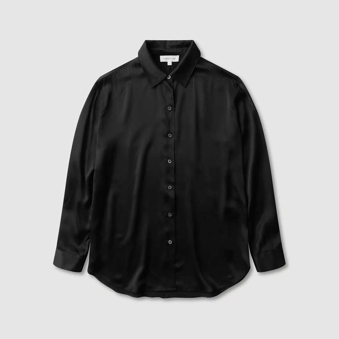 Pippa Silk Shirt | Black