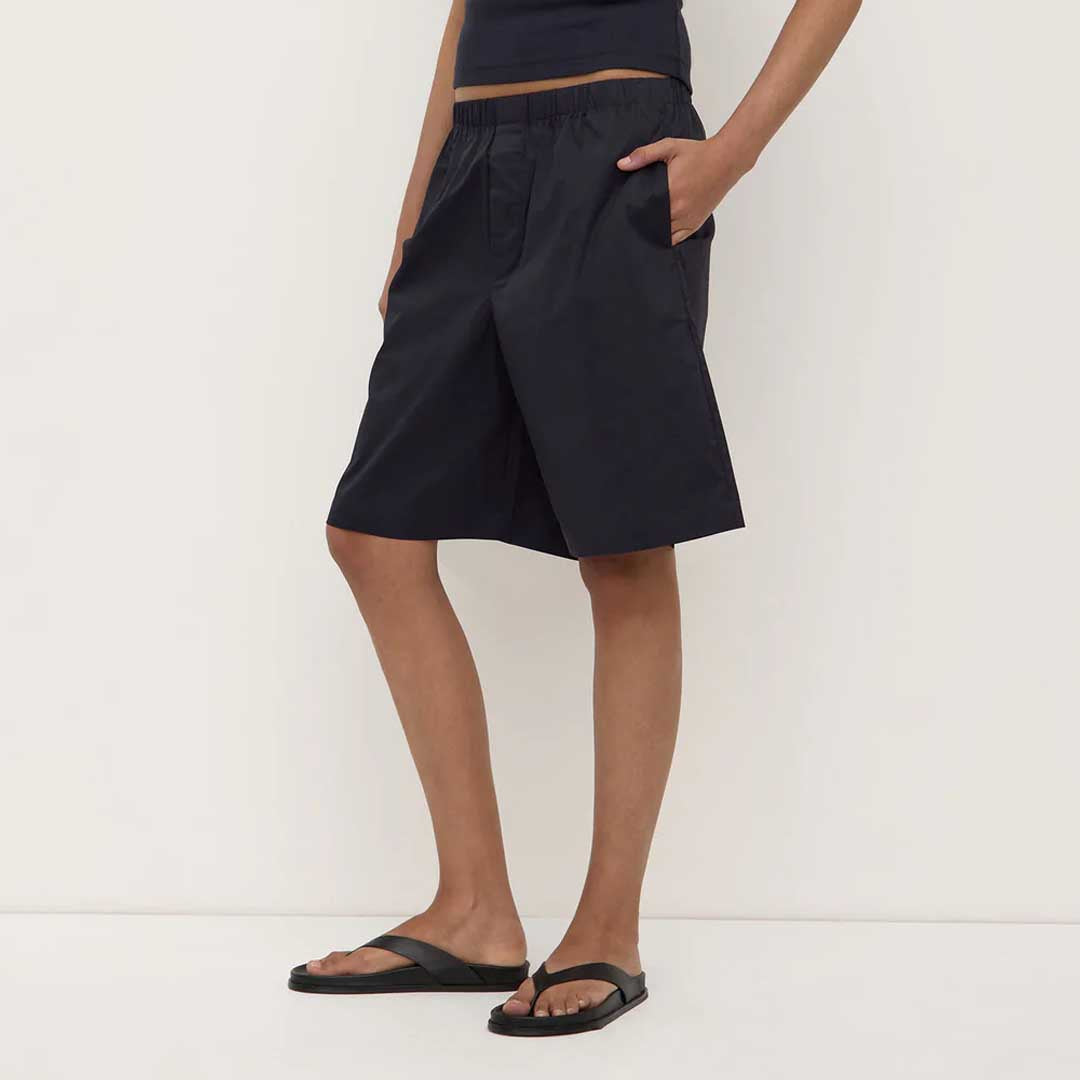 Riley Poplin Short | True Navy