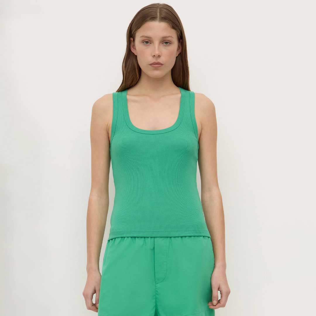Robyn Scoop Neck Tank | Bright Green