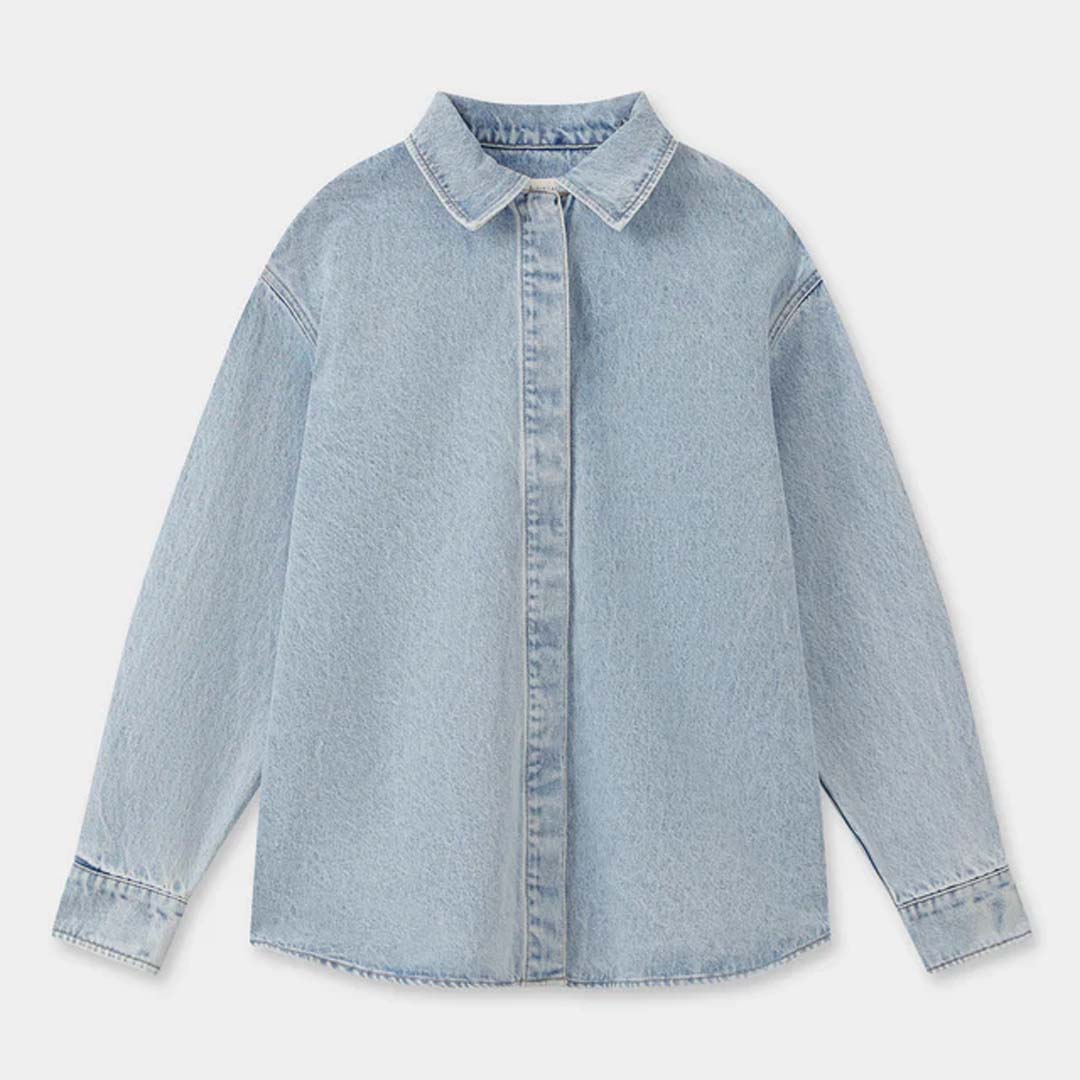 RYLEE DENIM OVERSHIRT | LIGHT STONE