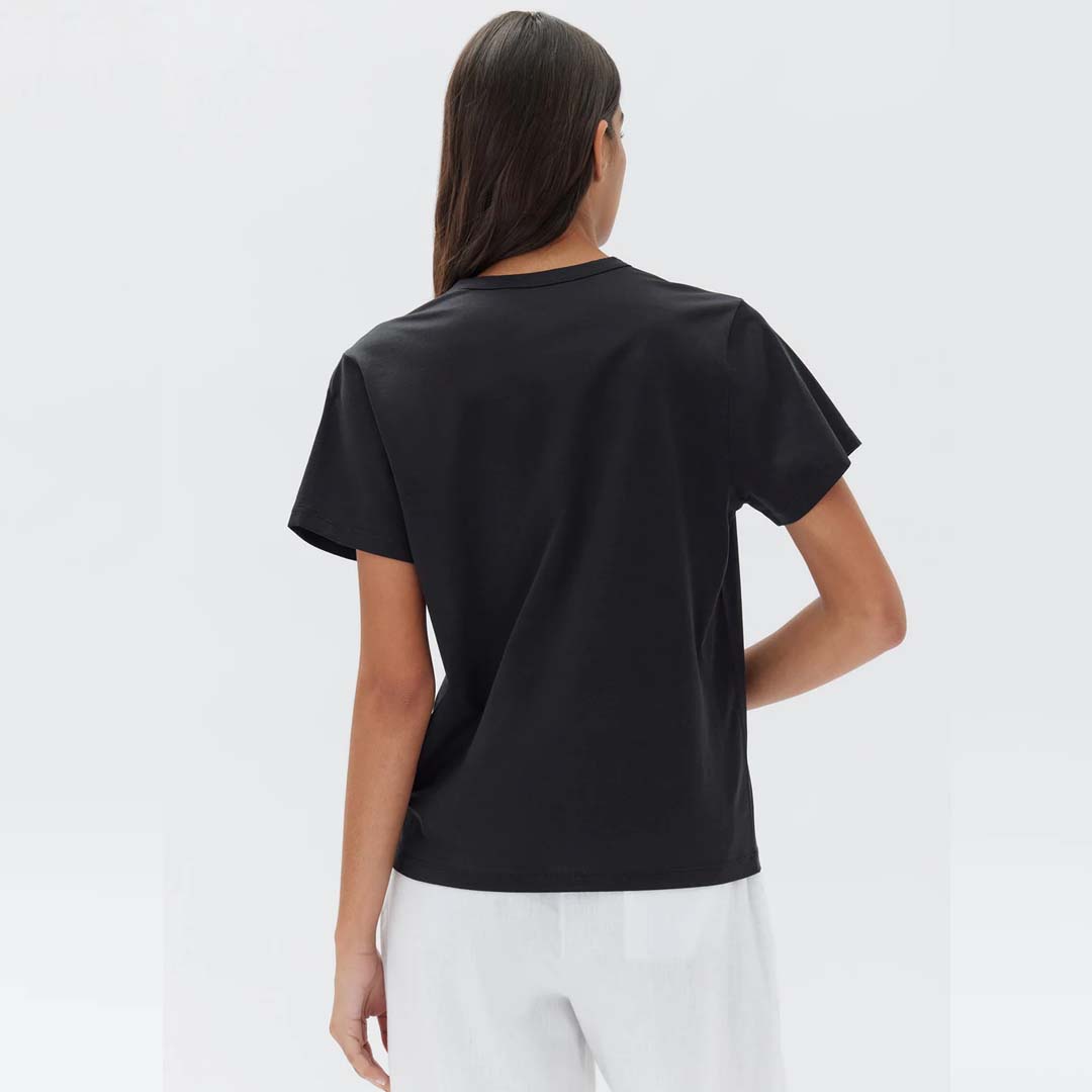 SILK BLEND TEE - BLACK