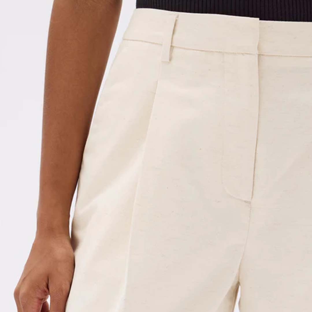 SIMONE COTTON LINEN PANT | OAT MARLE