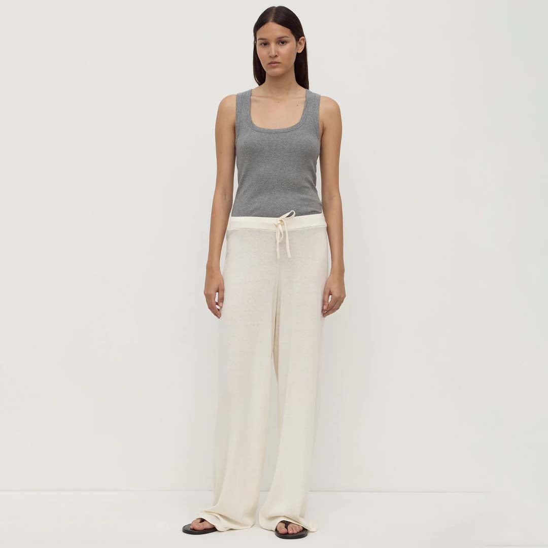 Cotton Cashmere Lounge Pant | Cream