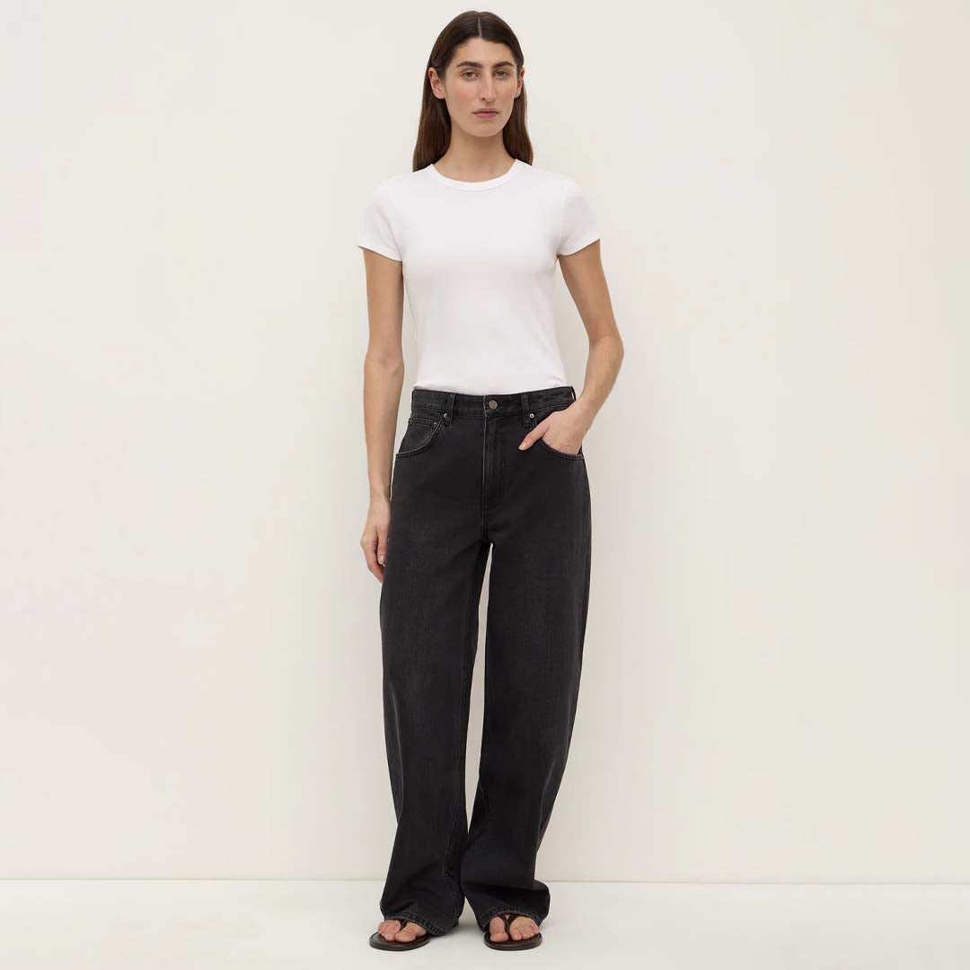 Low Curve Mid Rise Jean | Faded Black