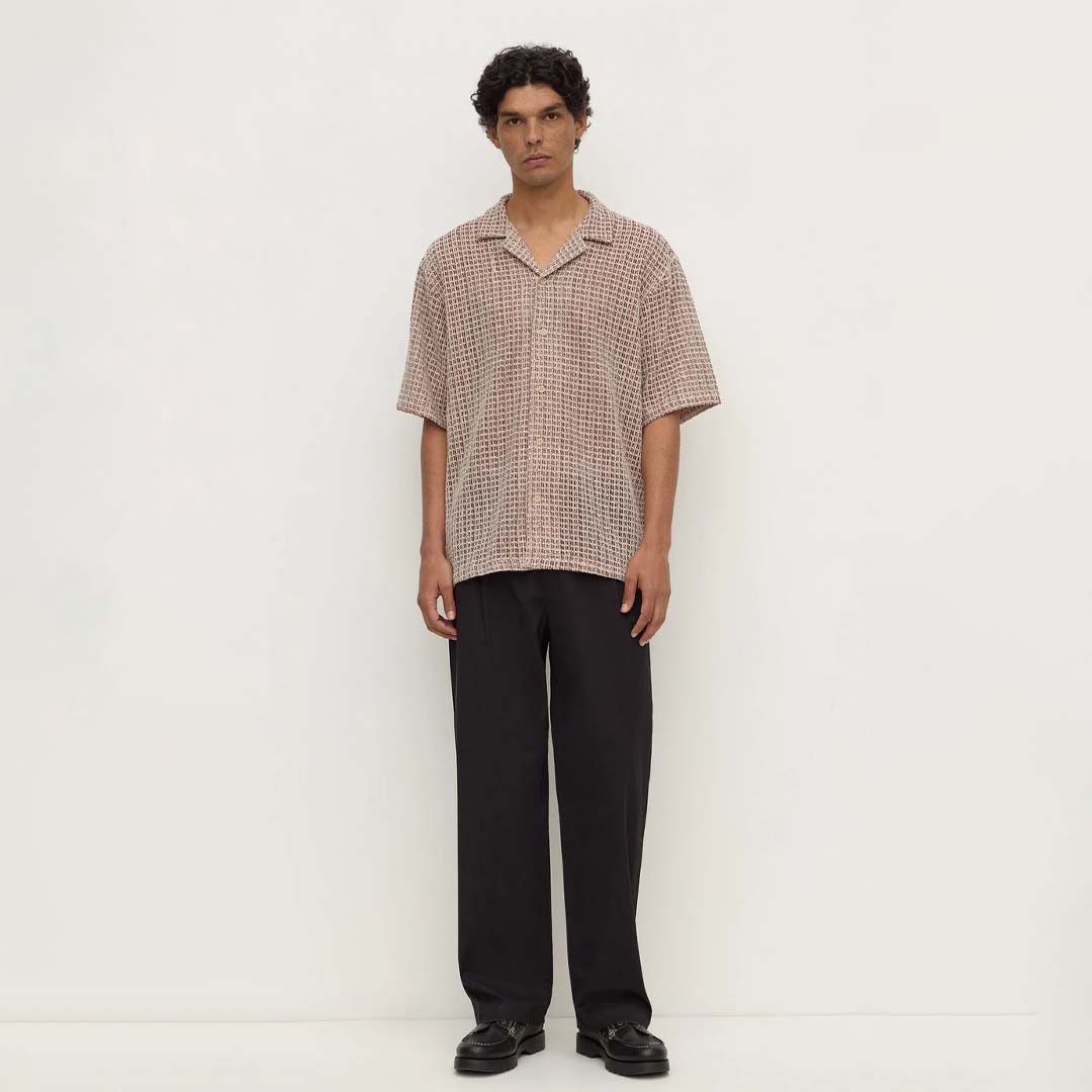 Watson Shirt | Cream Burgundy