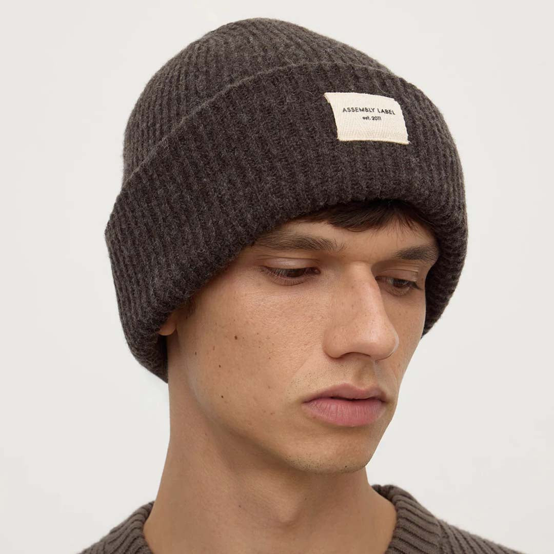 Wool Rib Beanie | Ganache