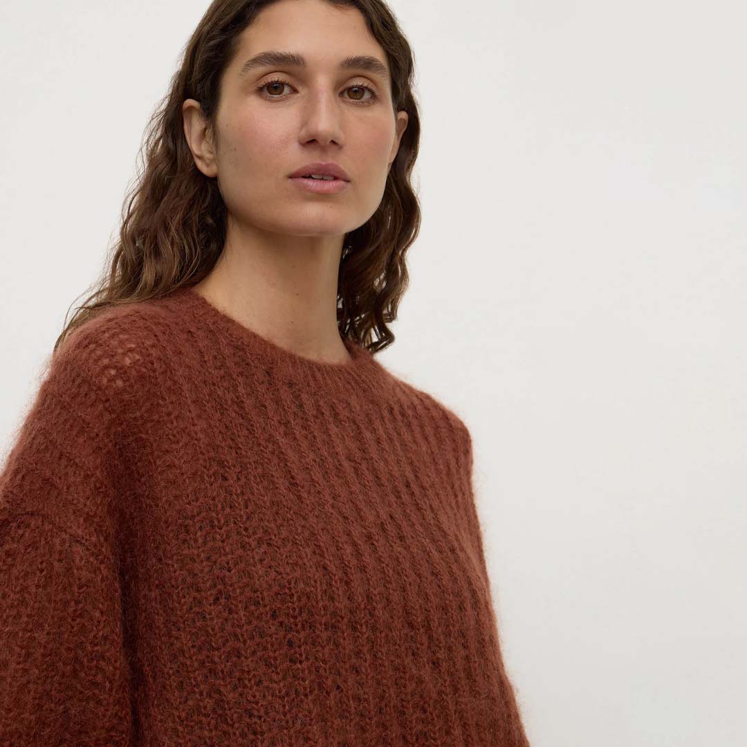 Tulsa Mohair Knit | Burnt Amber