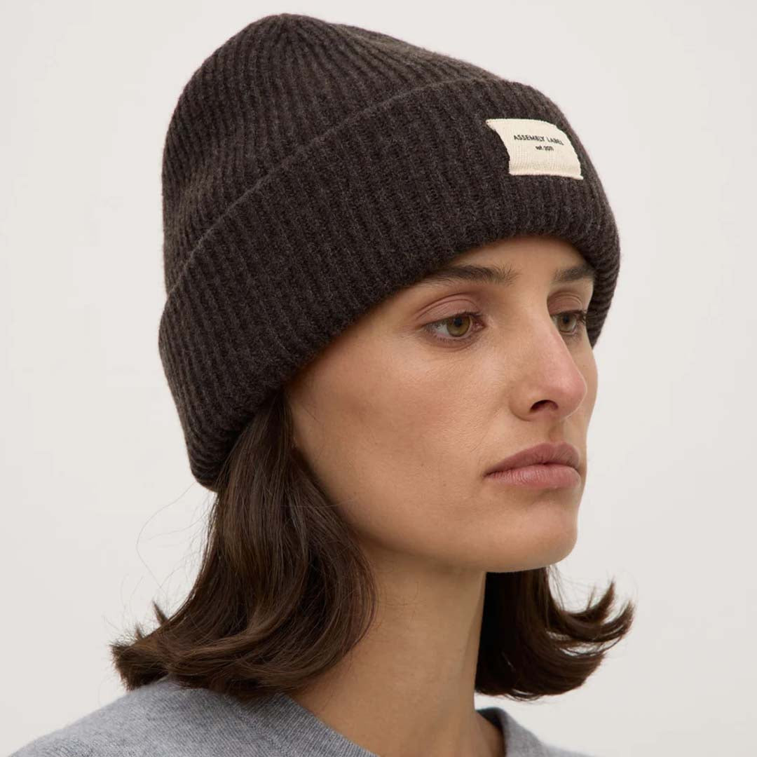 Wool Rib Beanie | Ganache
