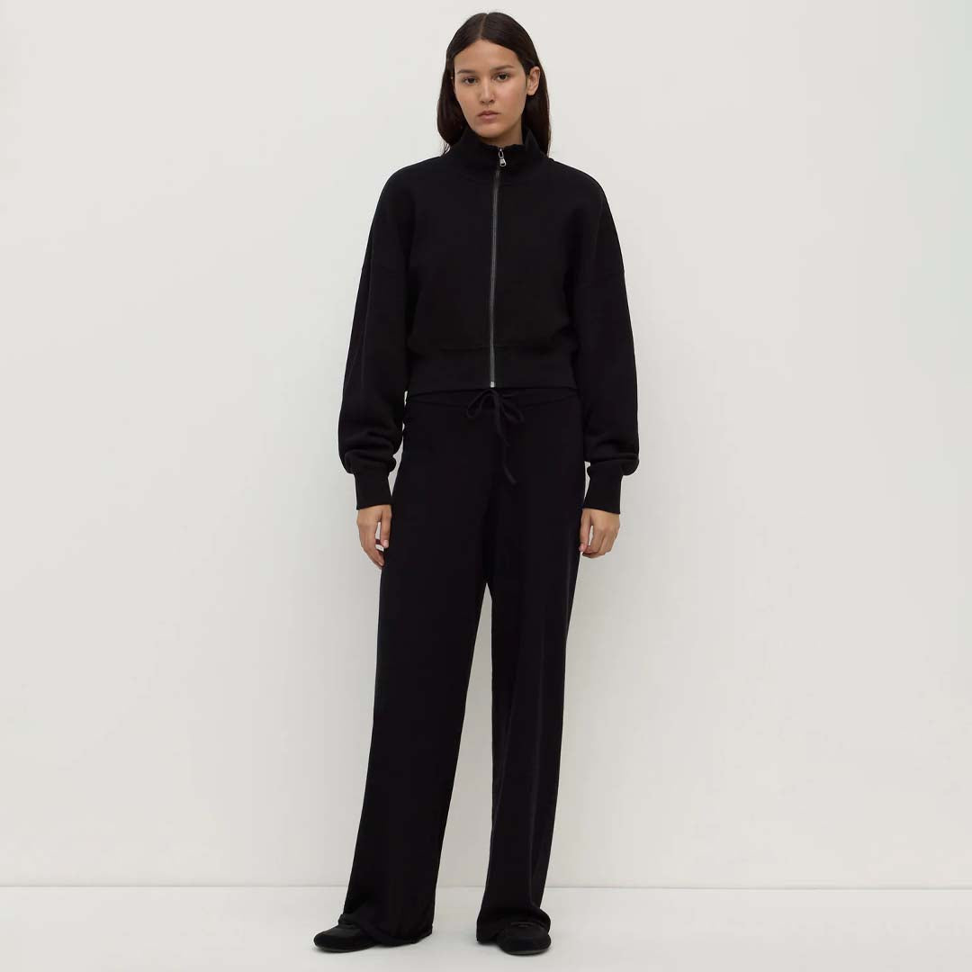 Cotton Cashmere Lounge Pant | Black