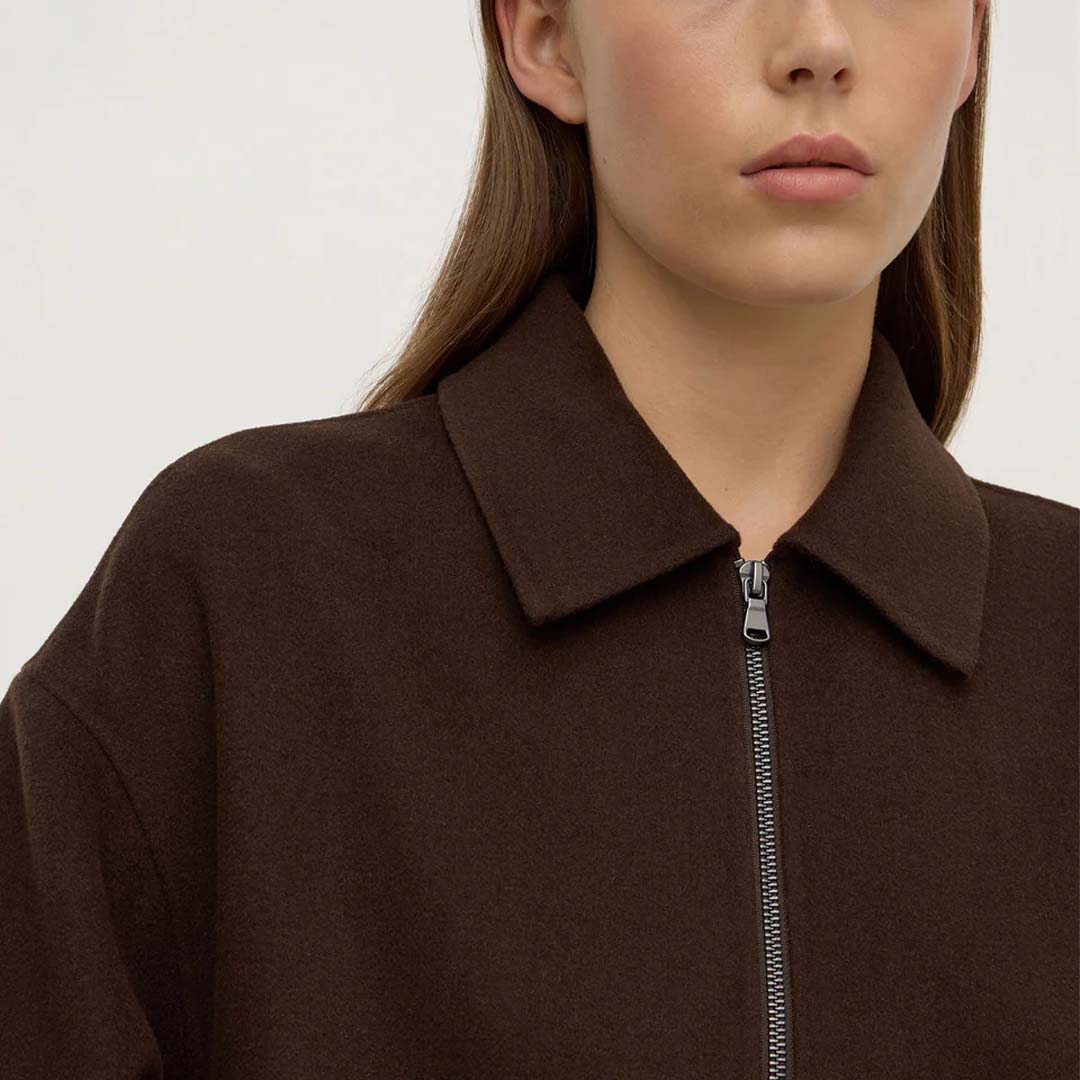 Dallas Wool Jacket | Dark Chocolate
