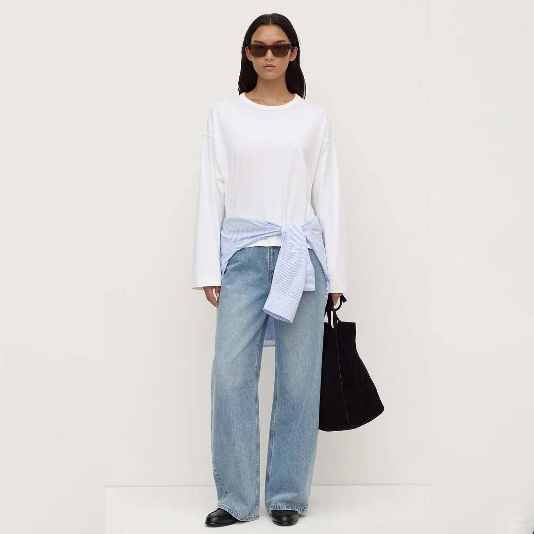 Nikita Wide Sleeve Tee | White