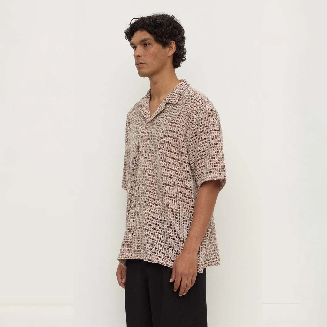Watson Shirt | Cream Burgundy