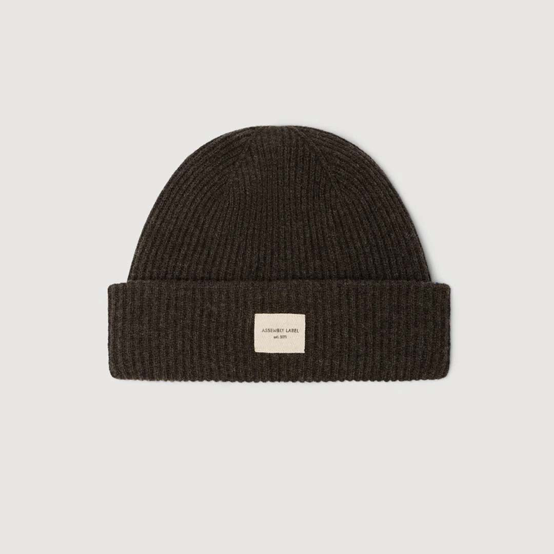 Wool Rib Beanie | Ganache