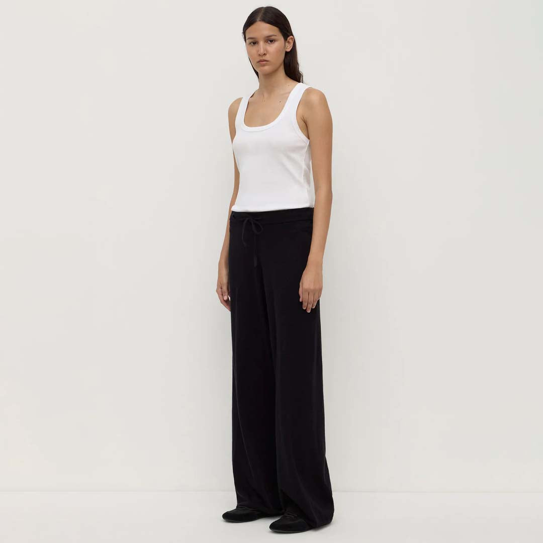 Cotton Cashmere Lounge Pant | Black