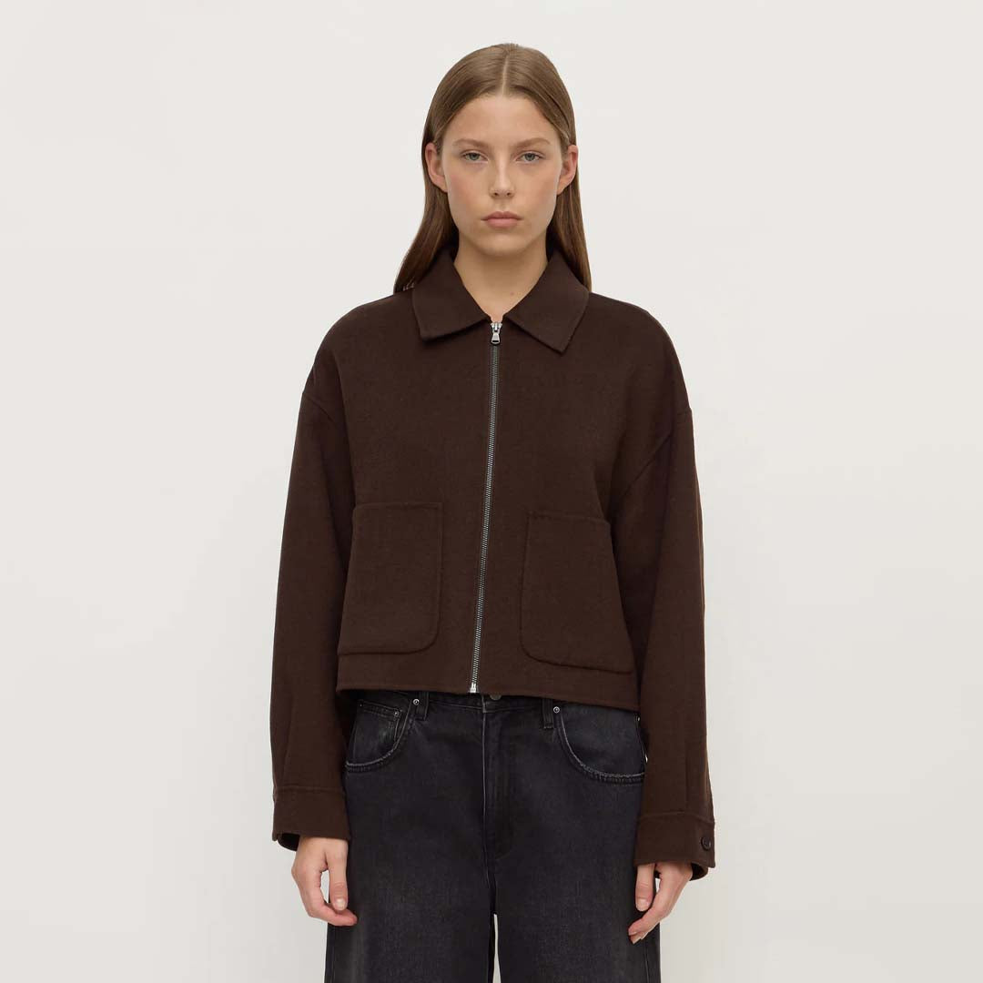 Dallas Wool Jacket | Dark Chocolate