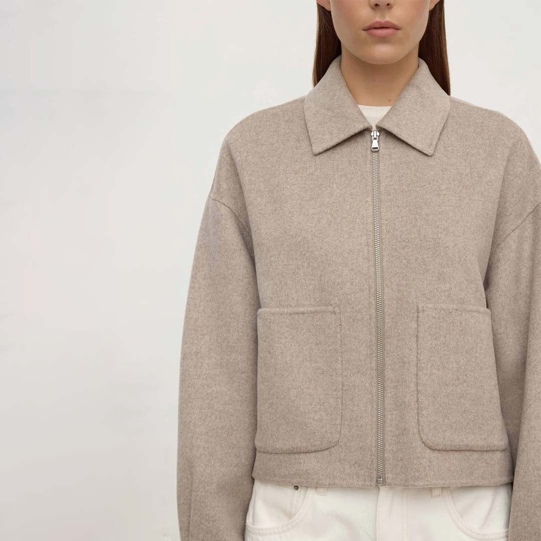 Dallas Wool Jacket | Pebble