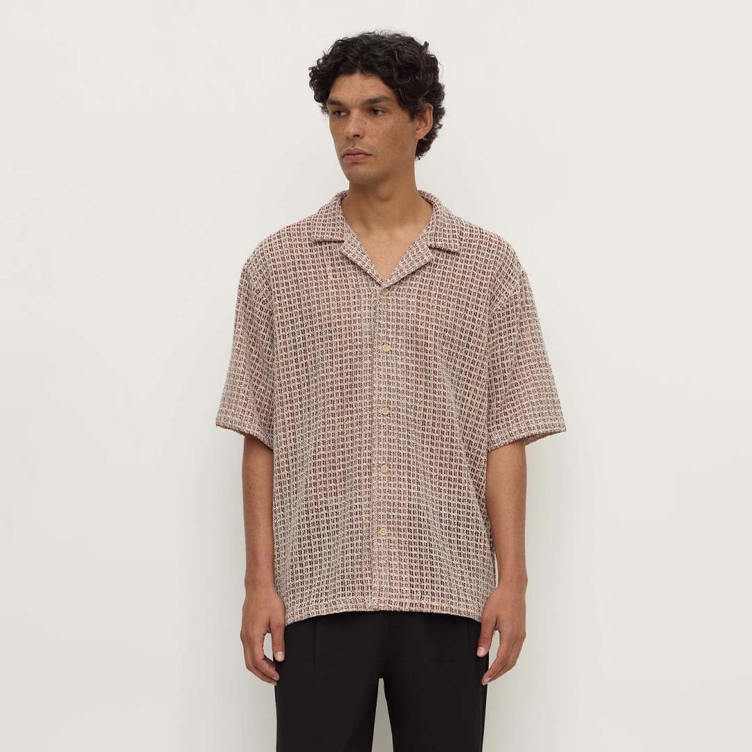 Watson Shirt | Cream Burgundy