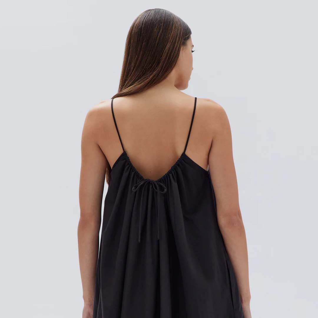 ROSELLA COTTON VOILE MAXI DRESS | BLACK