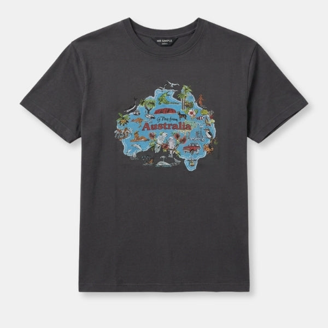 Mr Simple Australia Reginald Tee in Vintage Black