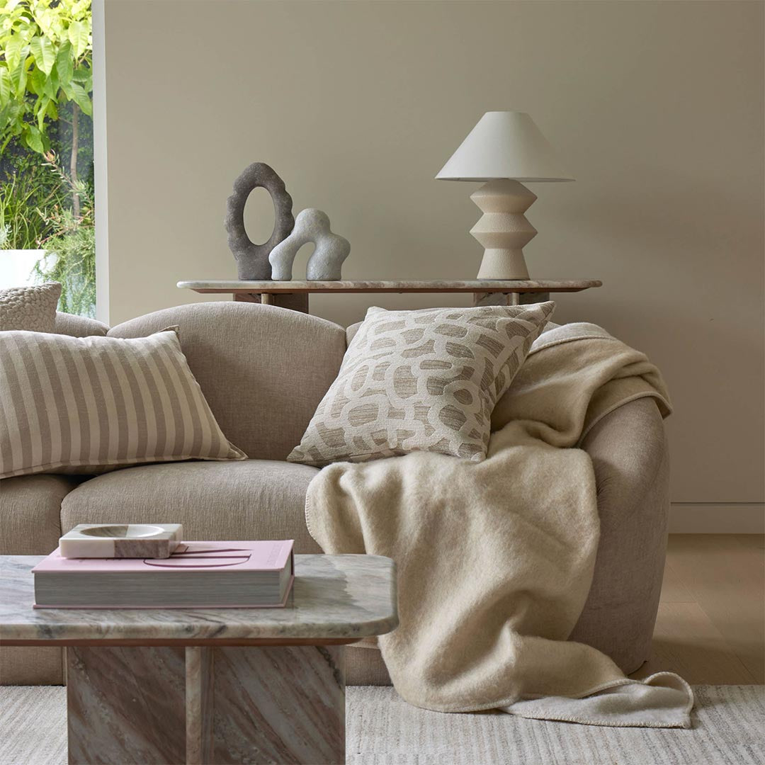 Avalon Stitch Throw | Ivory