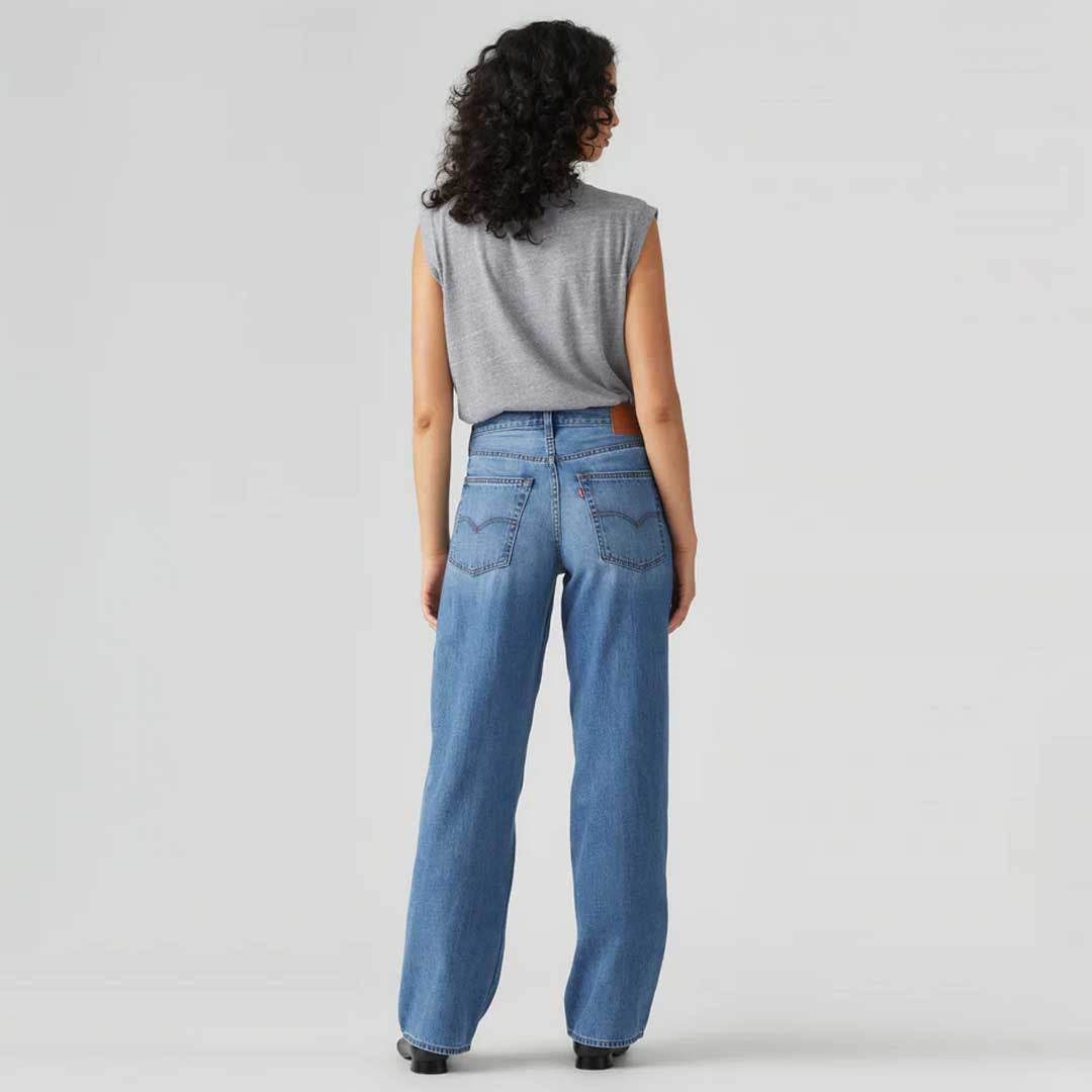 Baggy Dad Jeans | Heavy Check Blue