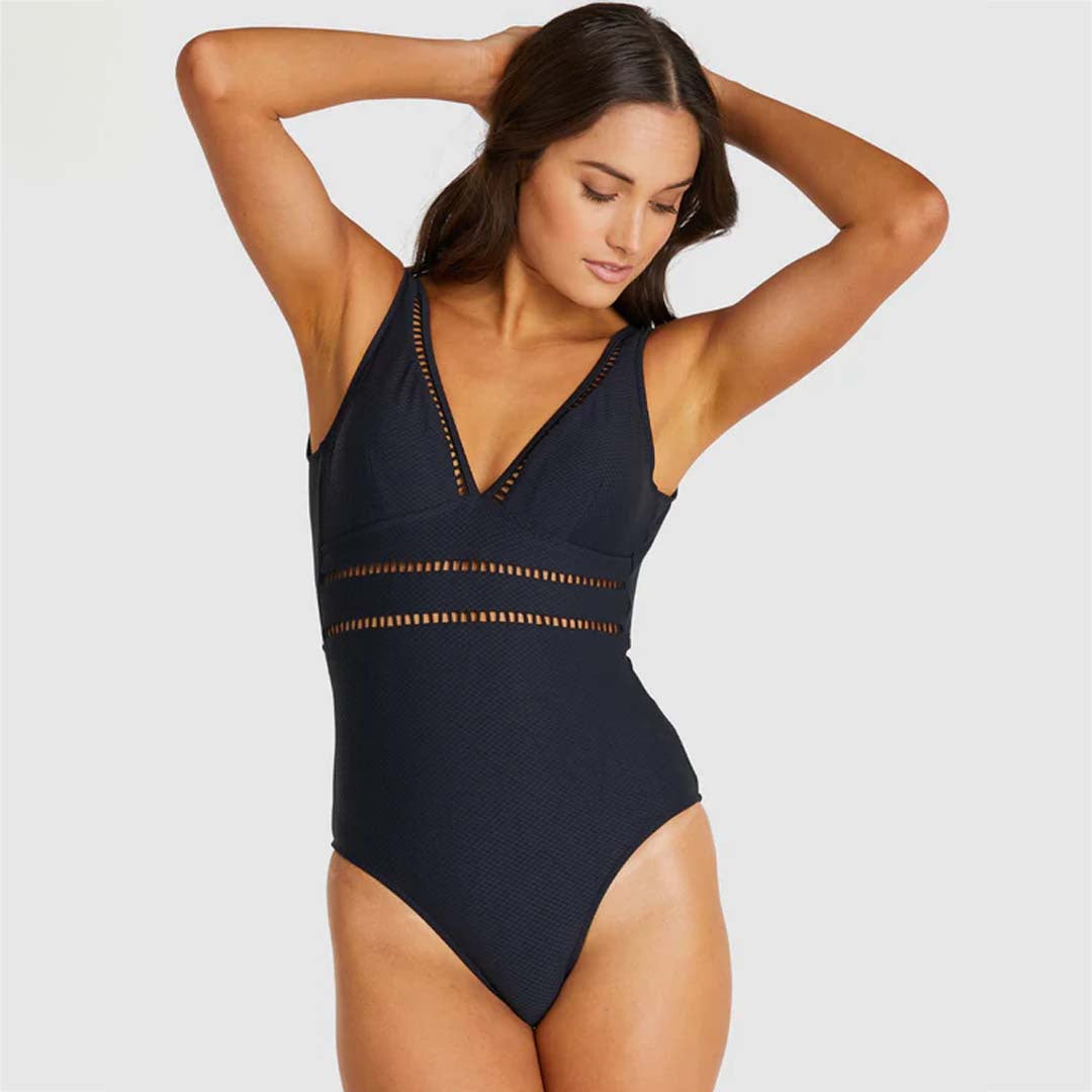 ROCOCCO LONGLINE ONE PIECE | NERO